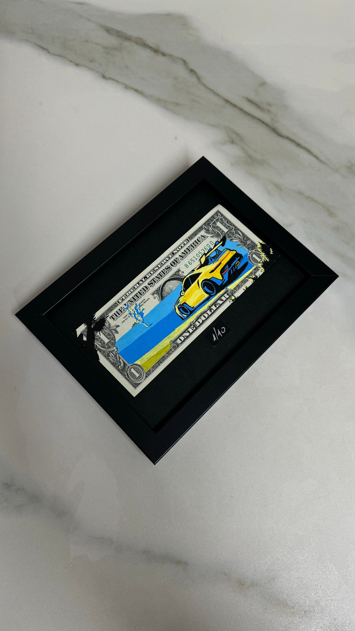 Limited Edition "Porsche" Dollar Bill Frame