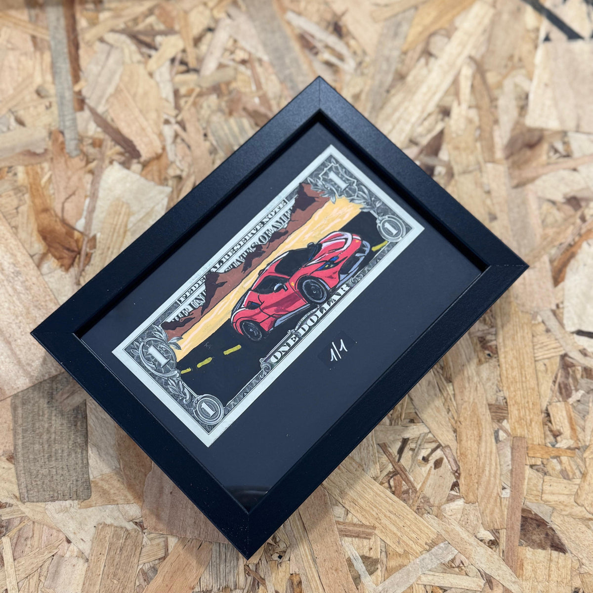 Limited Edition "Ferrari SF-90 " Dollar Bill Frame