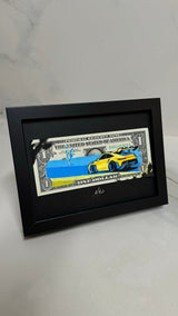 Limited Edition "Porsche" Dollar Bill Frame