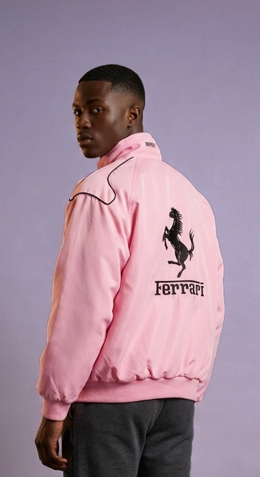 Vintage Pink Scuderia Frrari Jacket