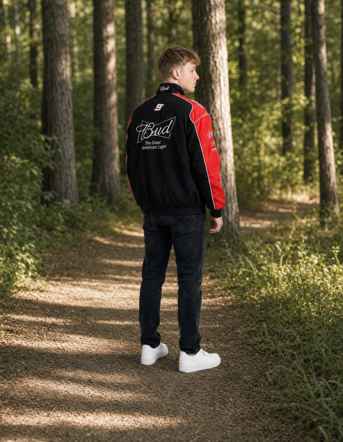 Bdwiser Black Vintage Racing Jacket